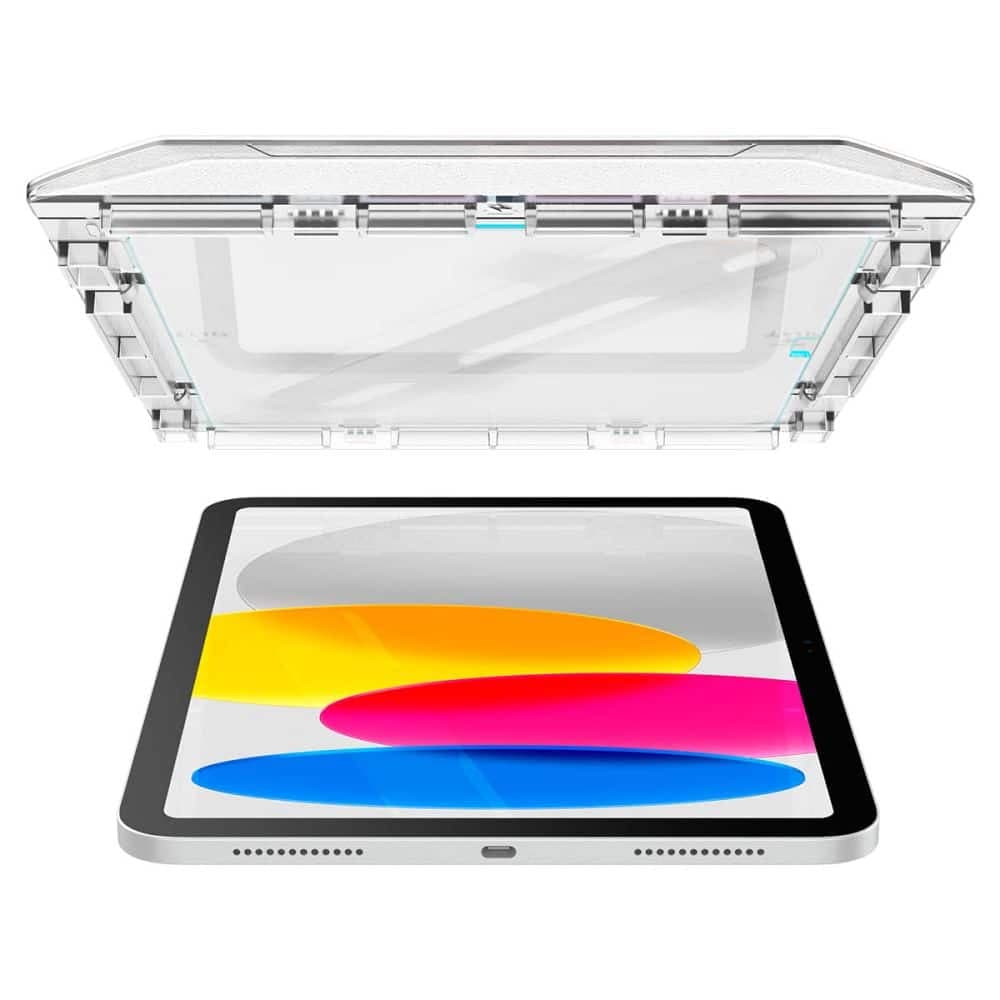 Spigen Glas.TR iPad 10.9 2022 "EZ FIT" θερμαινόμενο γυαλί με πλαίσιο AGL05554 5