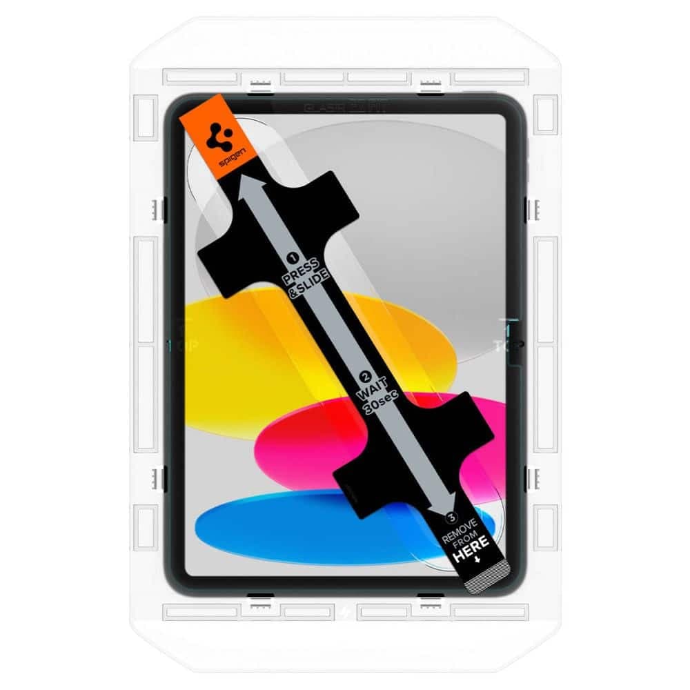 Spigen Glas.TR iPad 10.9 2022 "EZ FIT" θερμαινόμενο γυαλί με πλαίσιο AGL05554 6