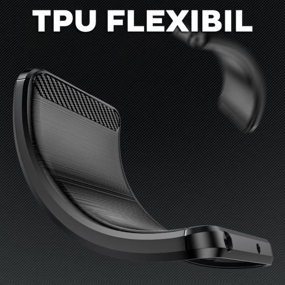 Techsuit Carbon Silicone - θήκη για Oneplus 13R - Μαύρο 4