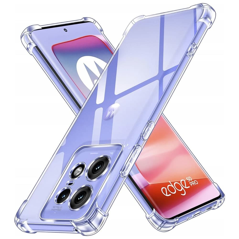 Techsuit Shockproof Clear Silicone - θήκη για Motorola Edge 50 Pro - Διάφανο