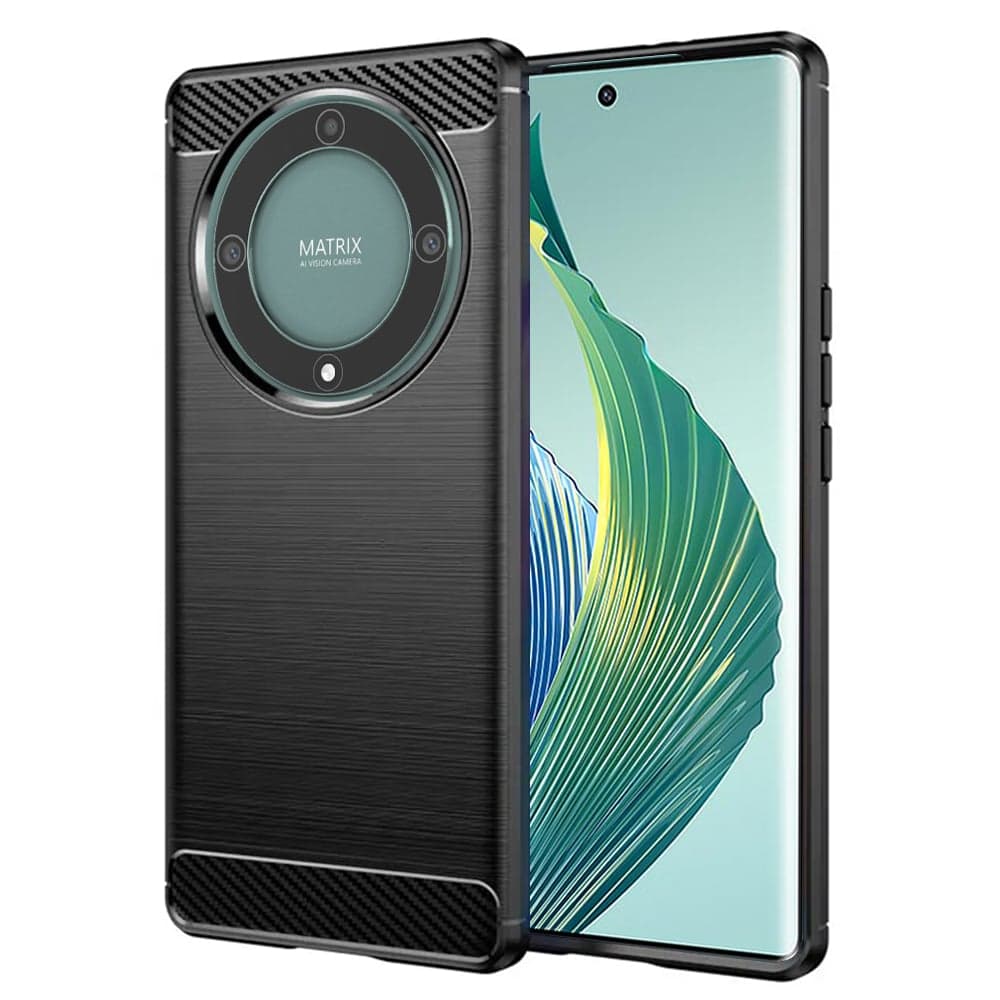 Techsuit Carbon Silicone - θήκη για Honor Magic5 Lite - Μαύρο