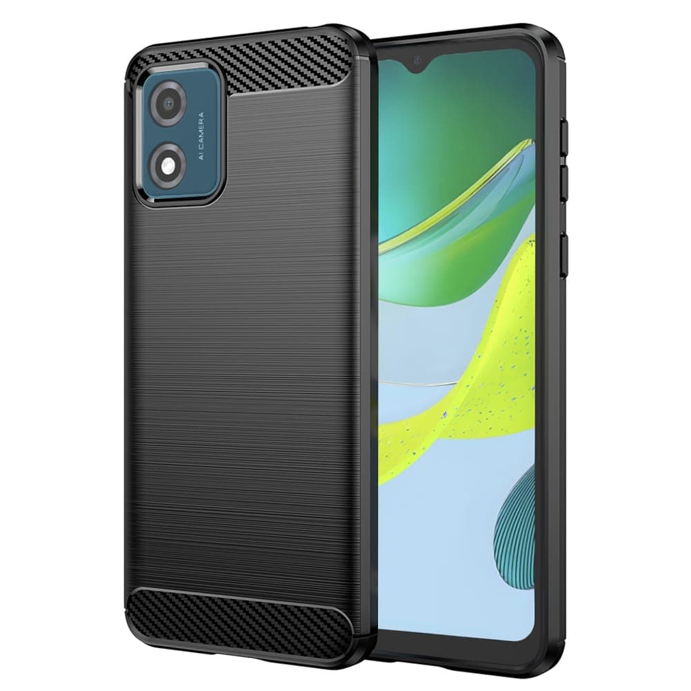 Techsuit Carbon Silicone - θήκη για Motorola Moto E13 - Μαύρο