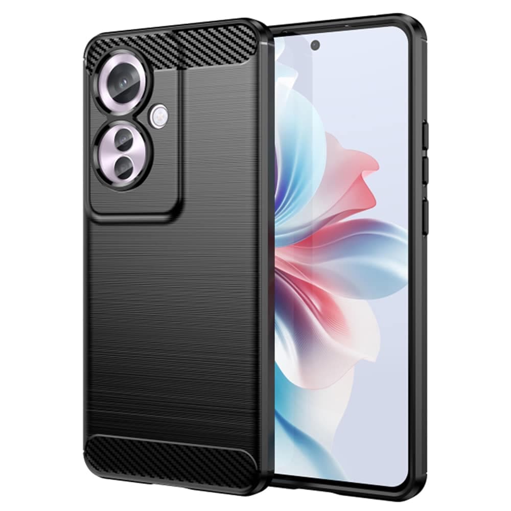 Techsuit Carbon Silicone - θήκη για Oppo Reno11 F - Μαύρο
