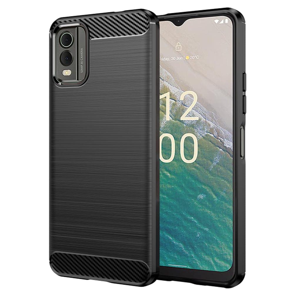 Techsuit Carbon Silicone - θήκη για Nokia C32 - Μαύρο