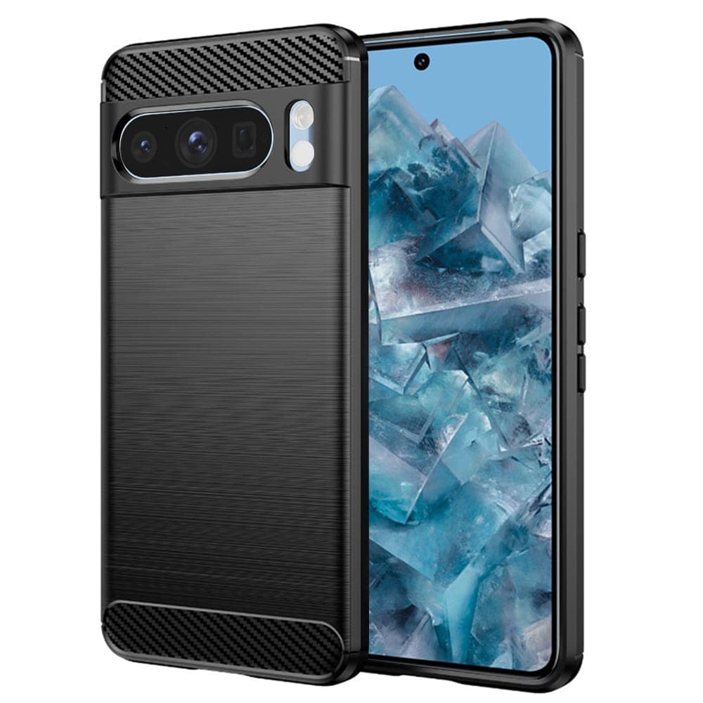 Techsuit Carbon Silicone - θήκη για Google Pixel 8 Pro - Μαύρο
