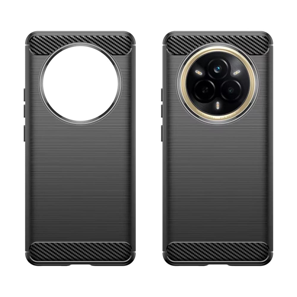 Techsuit Carbon Silicone - θήκη για Realme 14 Pro - Μαύρο 2