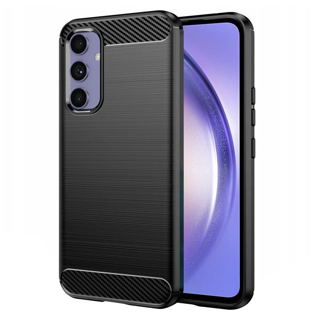 Techsuit Carbon Silicone - θήκη για Samsung Galaxy A54 - Μαύρο
