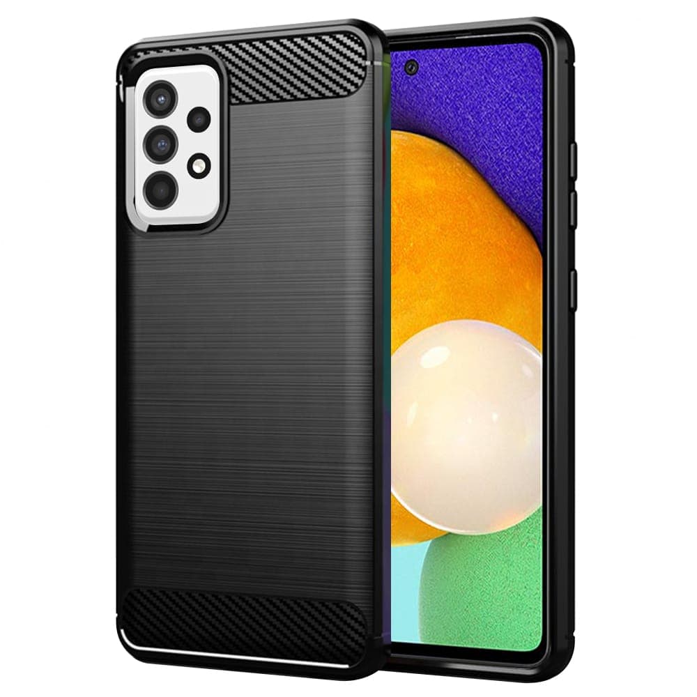 Techsuit Carbon Silicone - θήκη για Samsung Galaxy A52 - Μαύρο