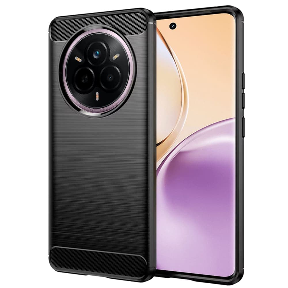 Techsuit Carbon Silicone - θήκη για Realme 14 Pro - Μαύρο