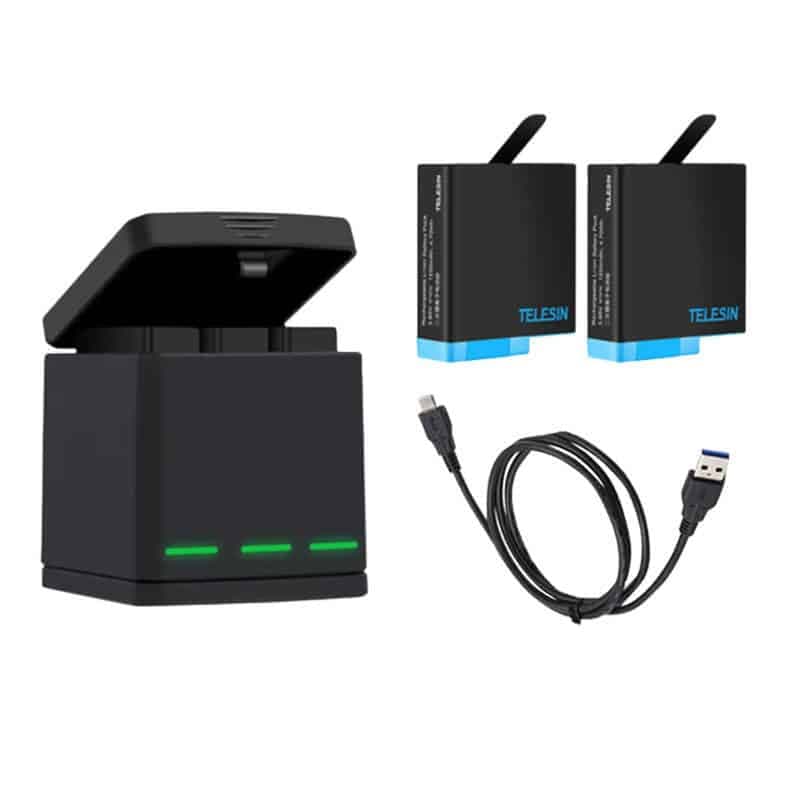 Φορτιστής Telesin 3 θέσεων για GoPro Hero 5/6/7/8 + 2 μπαταρίες (GP-BNC-801) 4