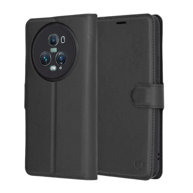 Techsuit Leather Folio - θήκη για Honor Magic5 Pro - Μαύρο