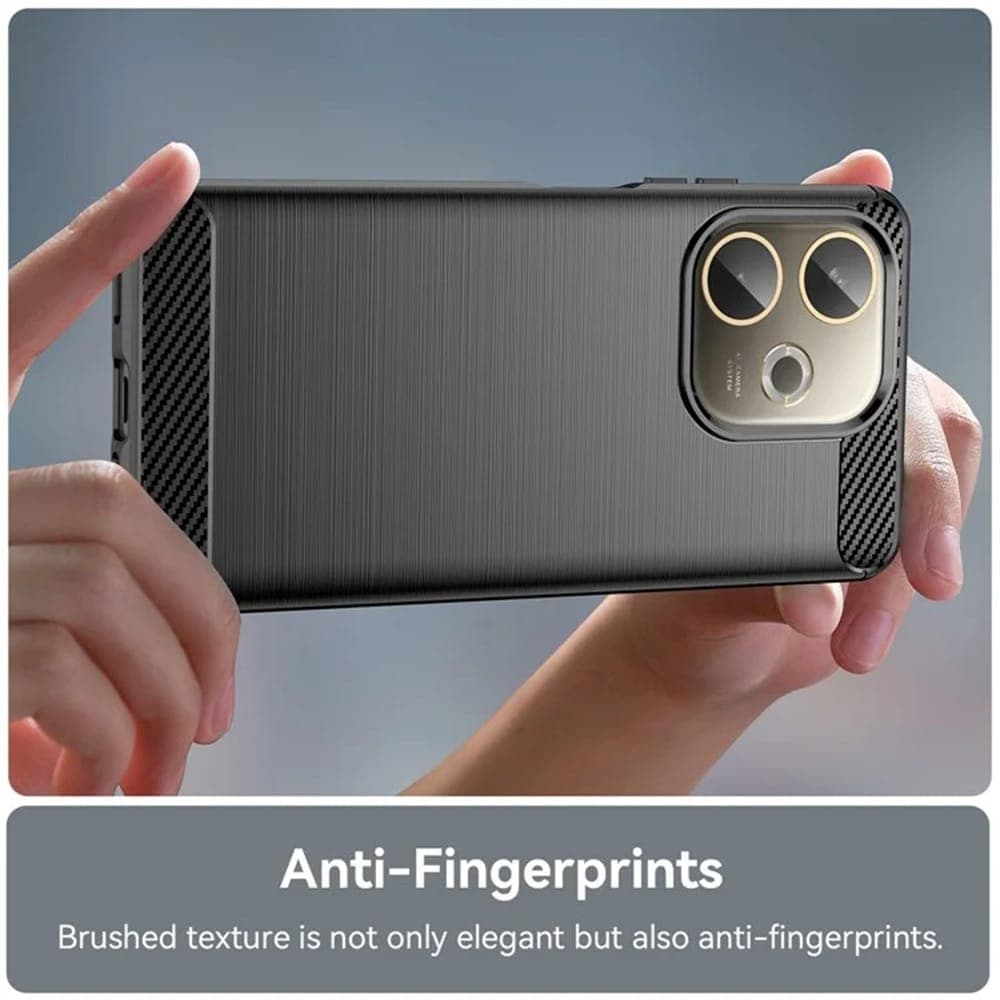 Techsuit Carbon Silicone - θήκη για Oppo Reno14 - Μαύρο 2