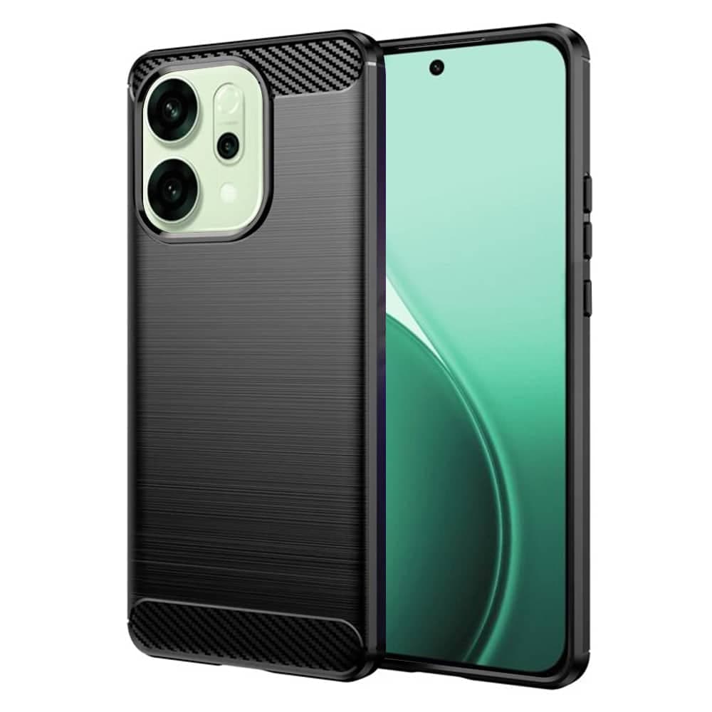 Techsuit Carbon Silicone - θήκη για Oppo Reno14 - Μαύρο