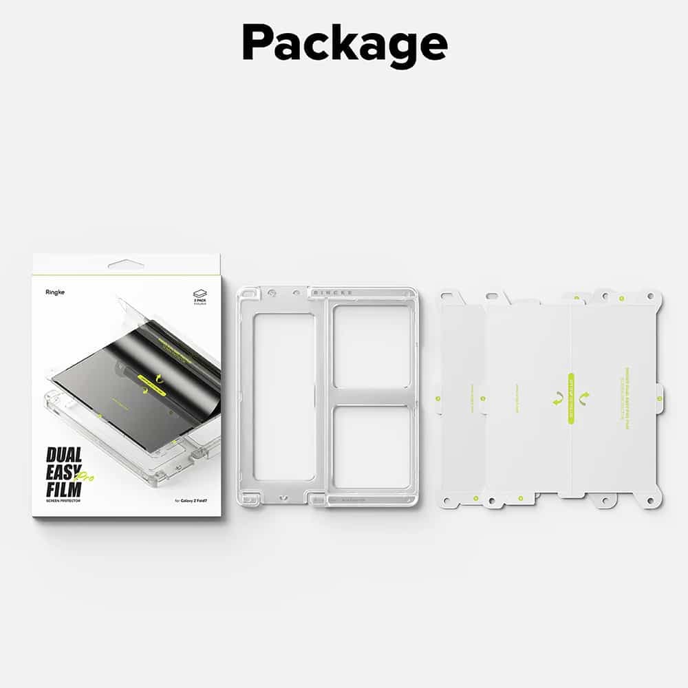 Ringke - Μεμβράνη Dual Easy Pro (συσκευασία 2 τεμαχίων) - Samsung Galaxy Z Fold7 - Διαφανής 7