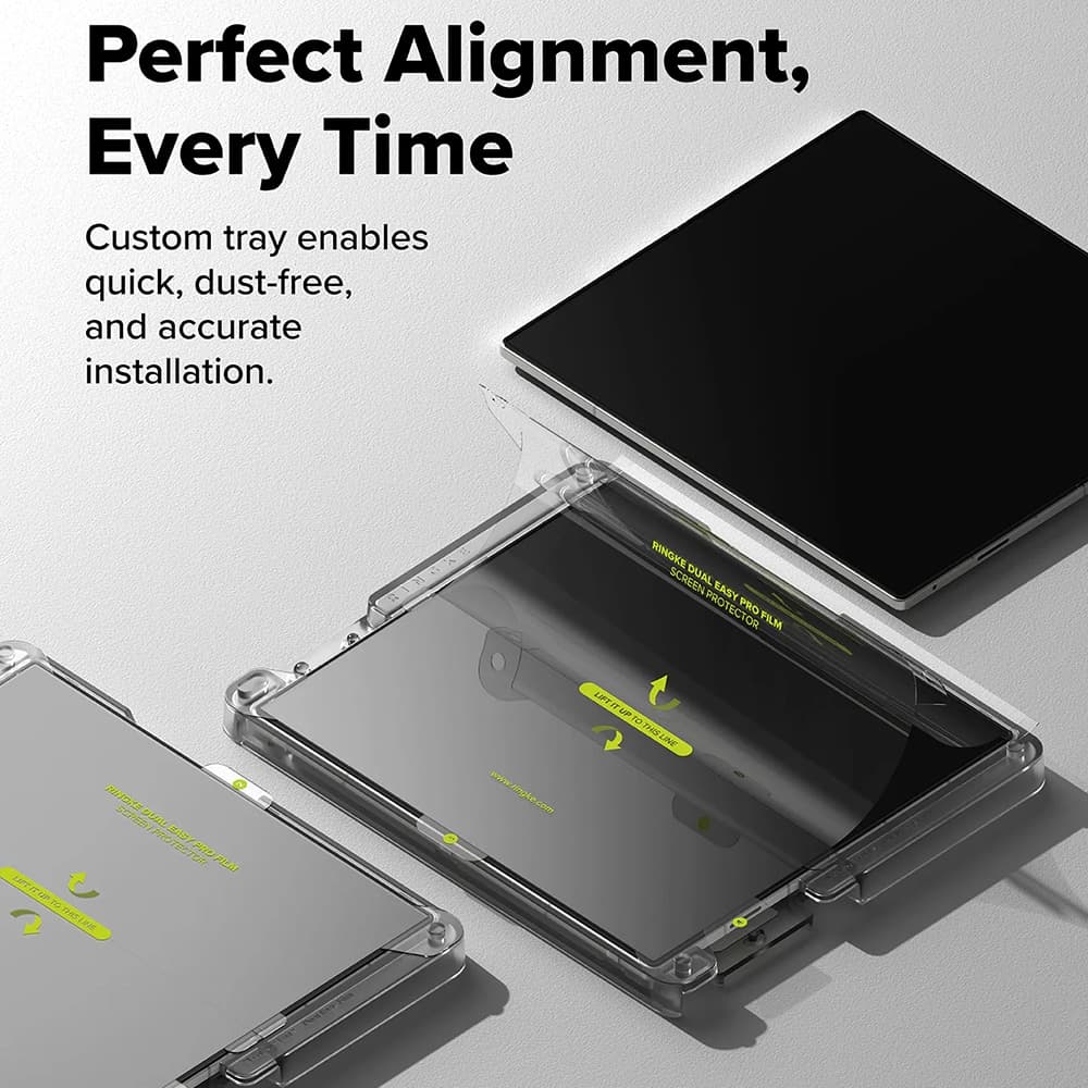 Ringke - Μεμβράνη Dual Easy Pro (συσκευασία 2 τεμαχίων) - Samsung Galaxy Z Fold7 - Διαφανής 5