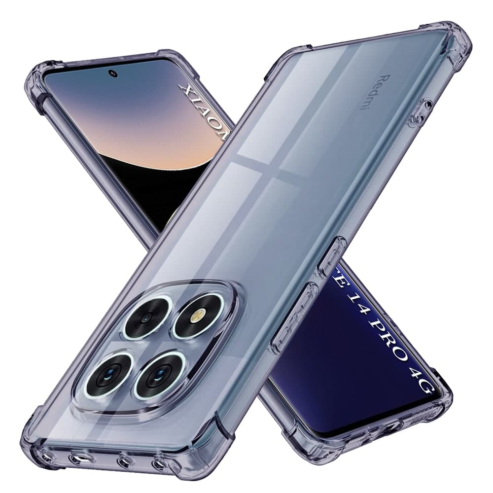 Techsuit Shockproof Clear Silicone - θήκη για Xiaomi Redmi Note 14 Pro 4G - Μαύρο