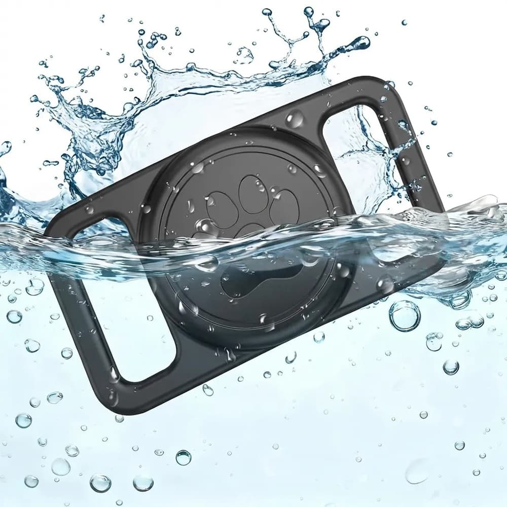 Techsuit - Βάση κολάρου σκύλου AirTag BuddyGuard (DG1) - Κάλυμμα ολόκληρου σώματος, αδιάβροχο, για κολάρα πλάτους 0,6"–1,3" - Μαύρο 3