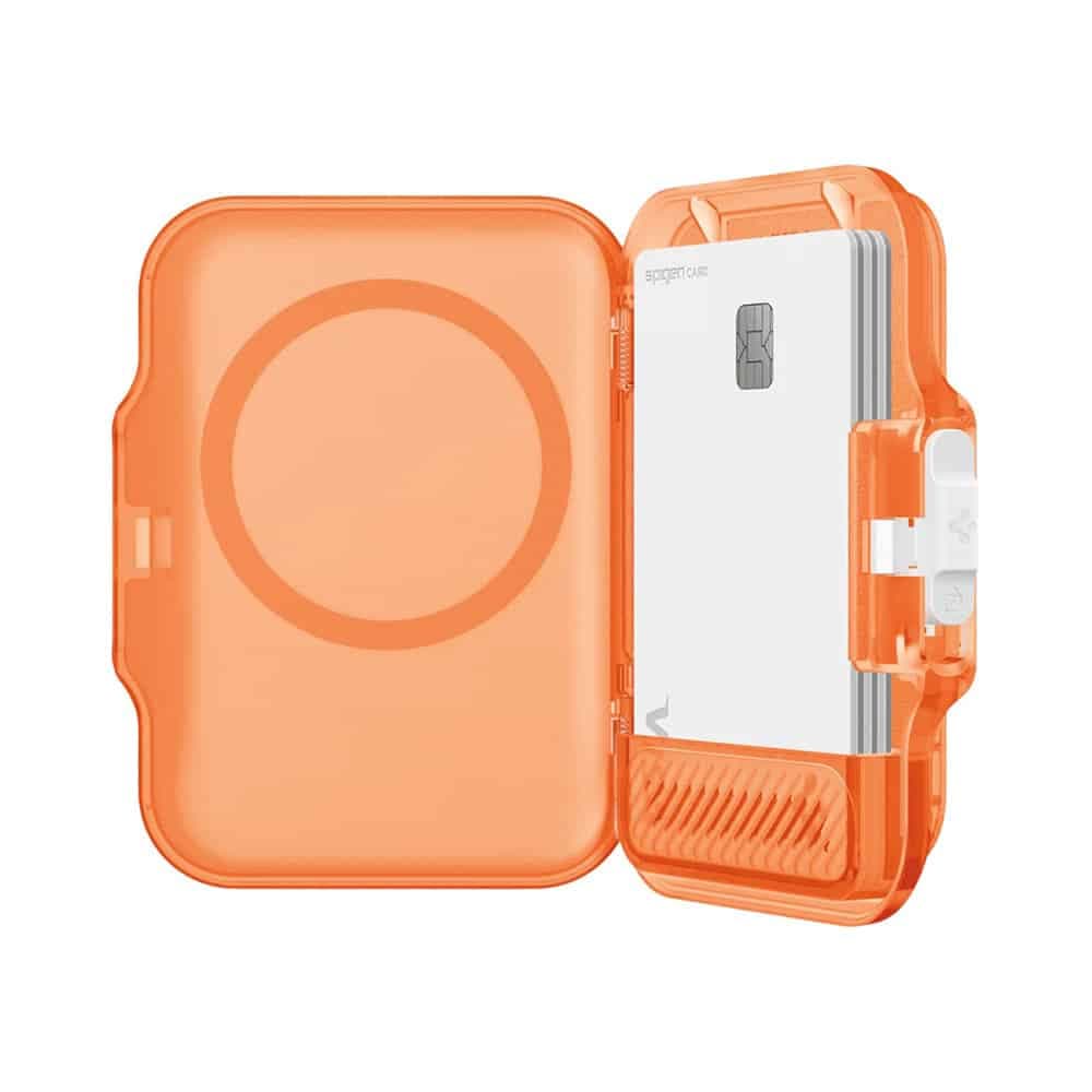 Spigen - Μαγνητική Θήκη TinTap MagFit+ (AFA11381) - MagSafe, Εύκολη Πρόσβαση, Μινιμαλιστική Κατασκευή - Διαφανές Πορτοκαλί 4