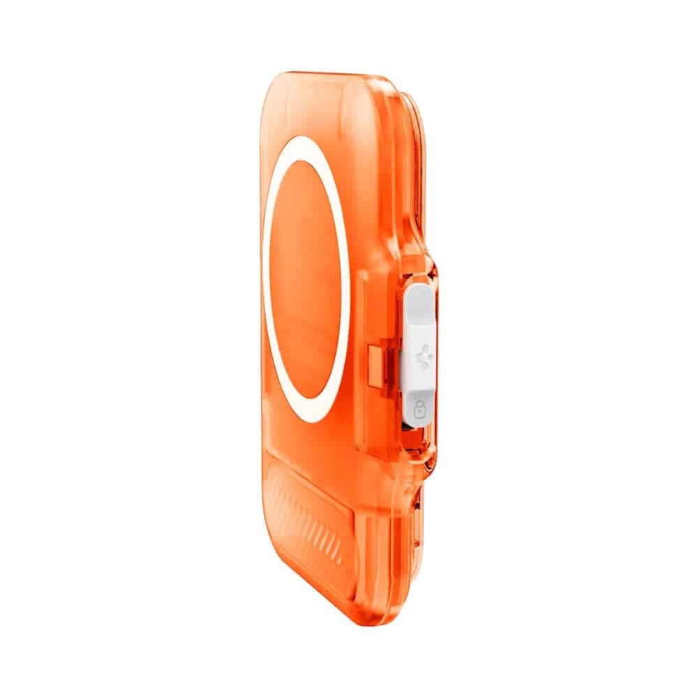Spigen - Μαγνητική Θήκη TinTap MagFit+ (AFA11381) - MagSafe, Εύκολη Πρόσβαση, Μινιμαλιστική Κατασκευή - Διαφανές Πορτοκαλί 7