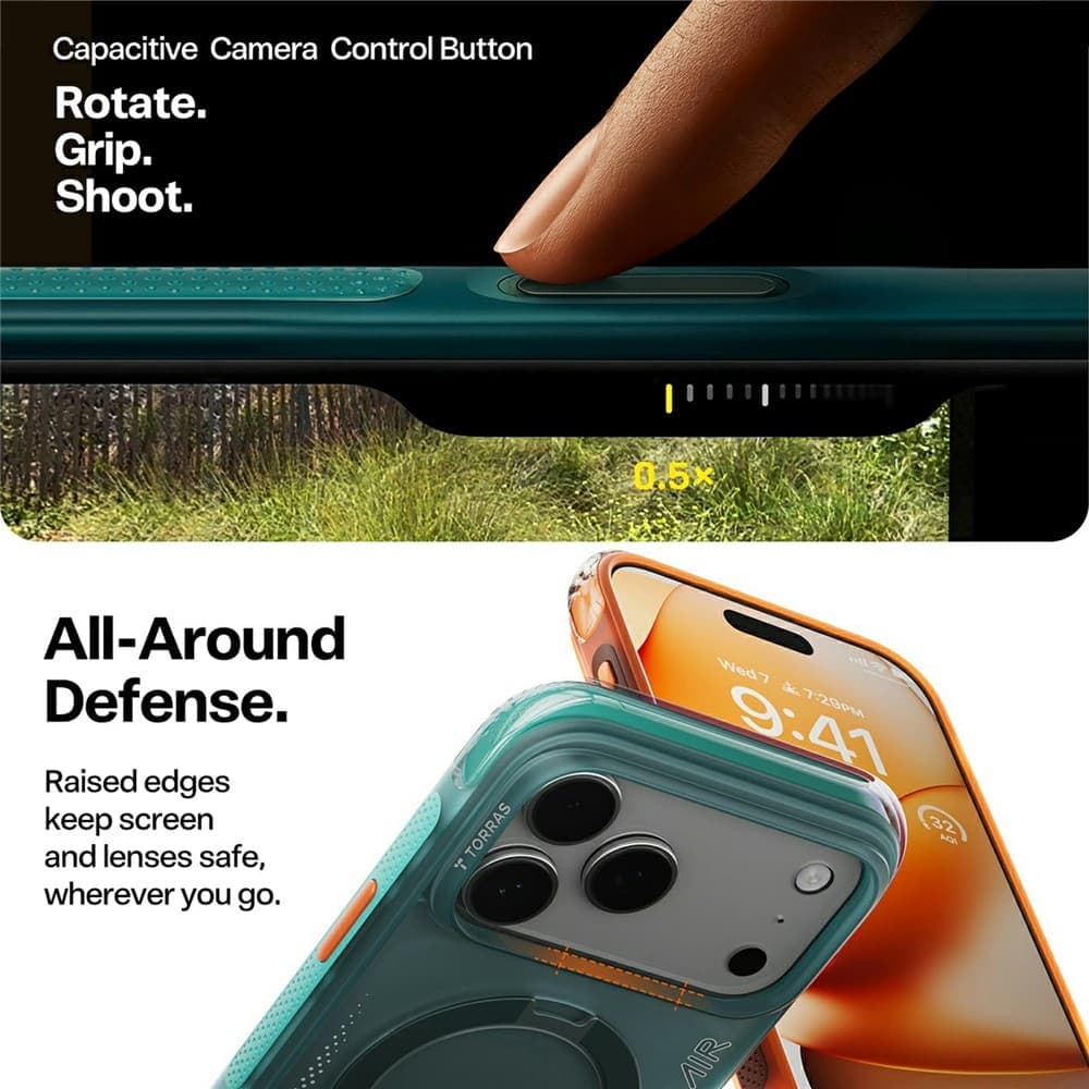 Torras Ostand Spin Air Series - θήκη για Apple iPhone 17 Pro Max - Πολύχρωμο 5