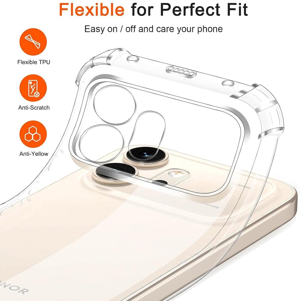 Techsuit Shockproof Clear Silicone - θήκη για Honor 600 Pro - Διάφανο 3