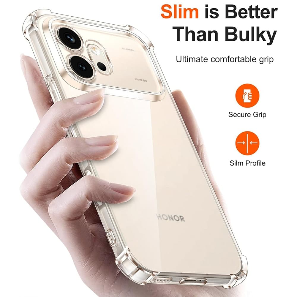 Techsuit Shockproof Clear Silicone - θήκη για Honor 600 Pro - Διάφανο 4