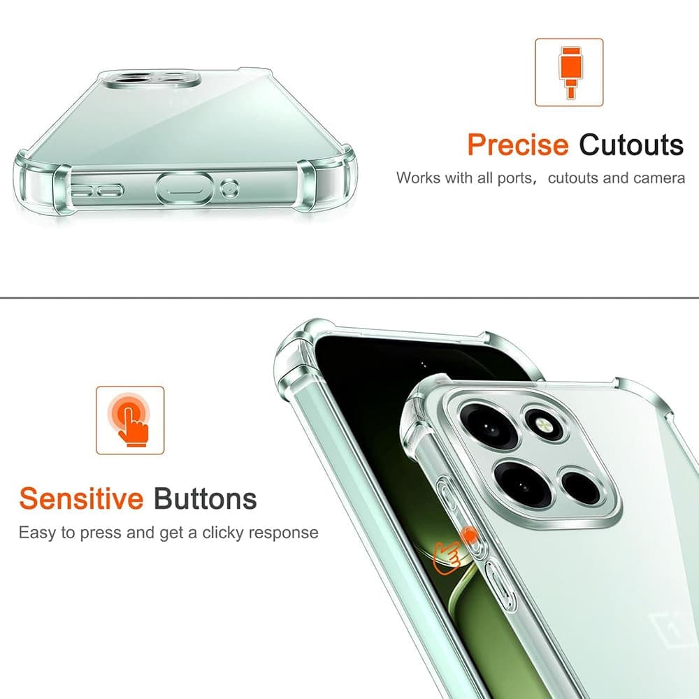 Techsuit Shockproof Clear Silicone - θήκη για Oneplus Nord 6 - Διάφανο 3