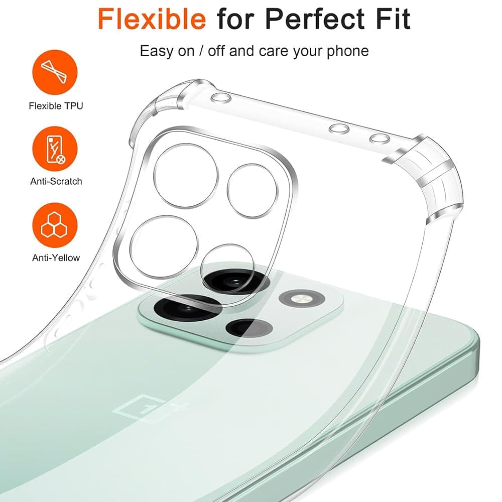 Techsuit Shockproof Clear Silicone - θήκη για Oneplus Nord 6 - Διάφανο 2