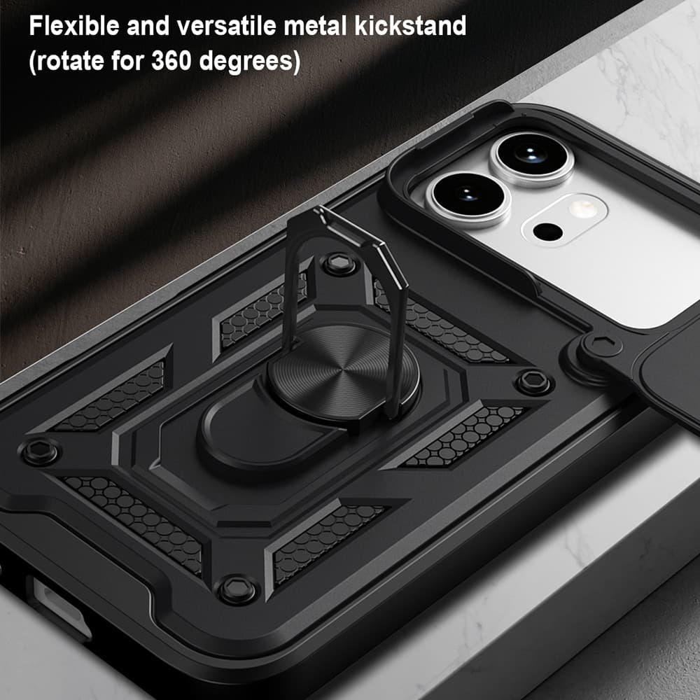 Techsuit CamShield Series - θήκη για Honor 600 / Pro - Μαύρο 5