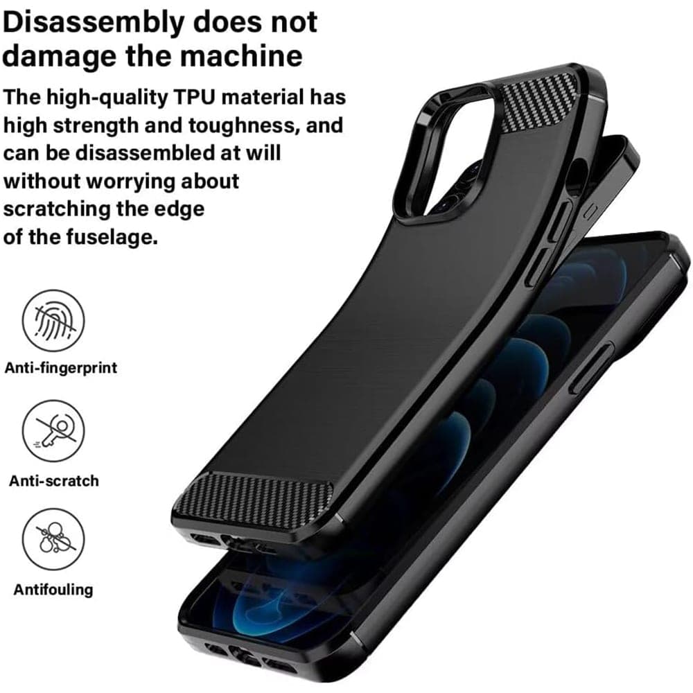 Techsuit Carbon Silicone - θήκη για Oppo A6 / A6x 4G A6k - Μπλε 3