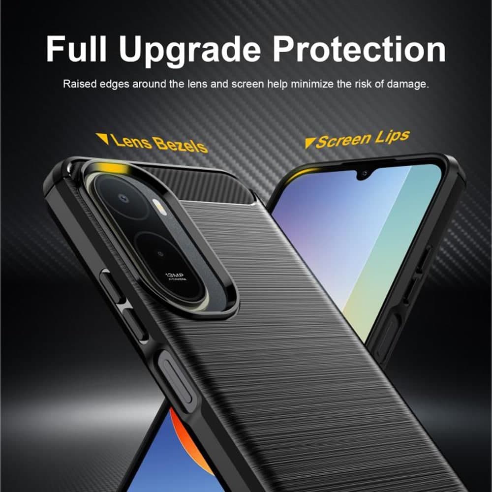 Techsuit Carbon Silicone - θήκη για Xiaomi Redmi A7 Pro 4G - Μαύρο 5