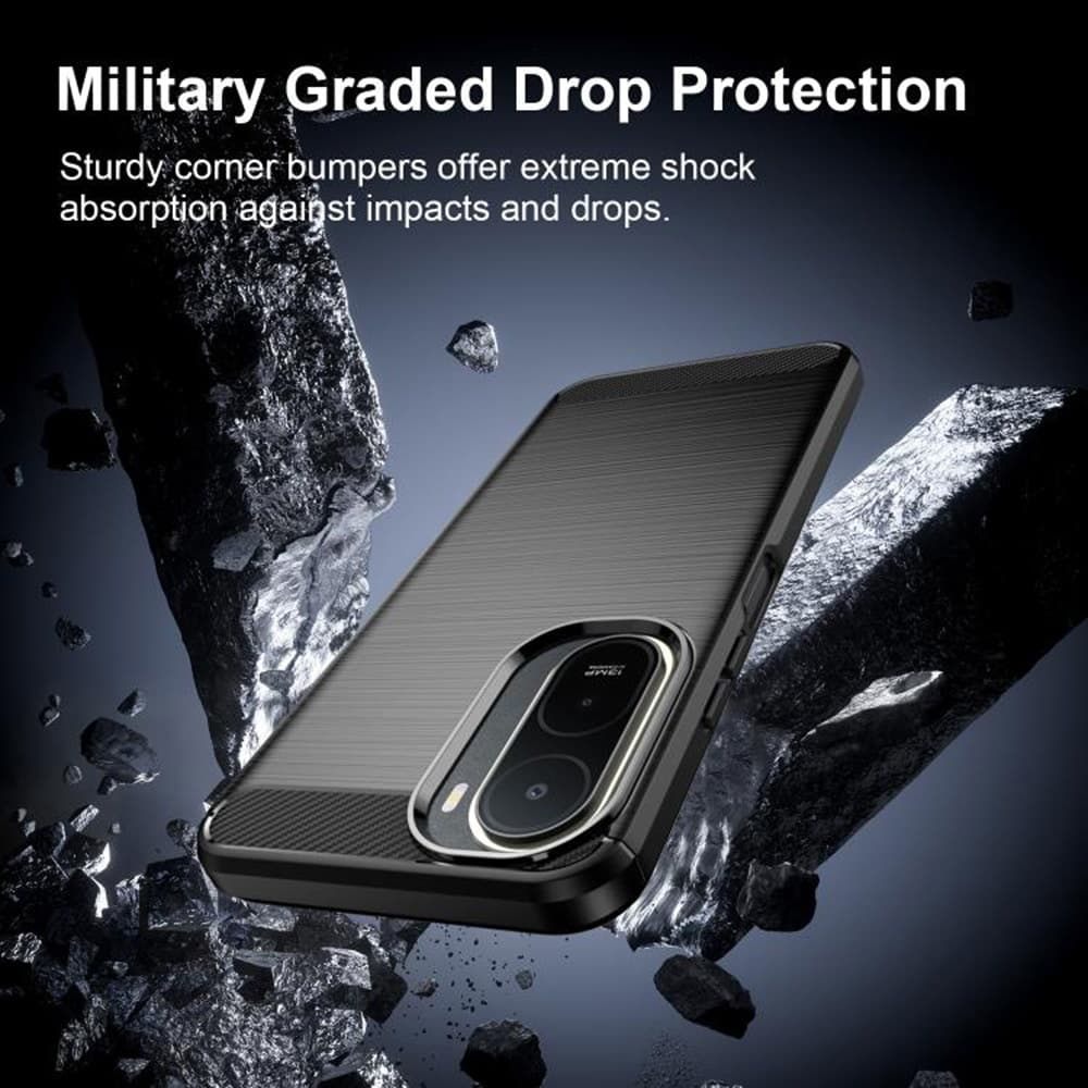 Techsuit Carbon Silicone - θήκη για Xiaomi Redmi A7 Pro 4G - Μαύρο 6