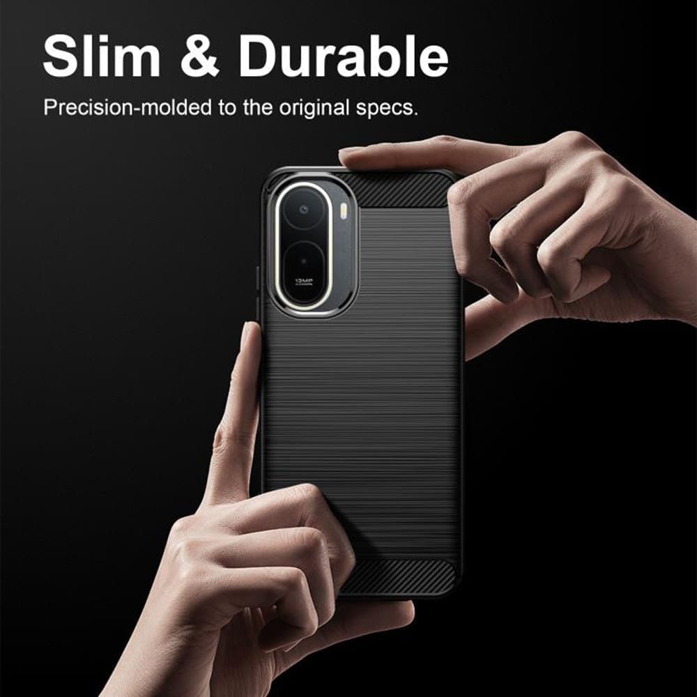 Techsuit Carbon Silicone - θήκη για Xiaomi Redmi A7 Pro 4G - Μαύρο 4