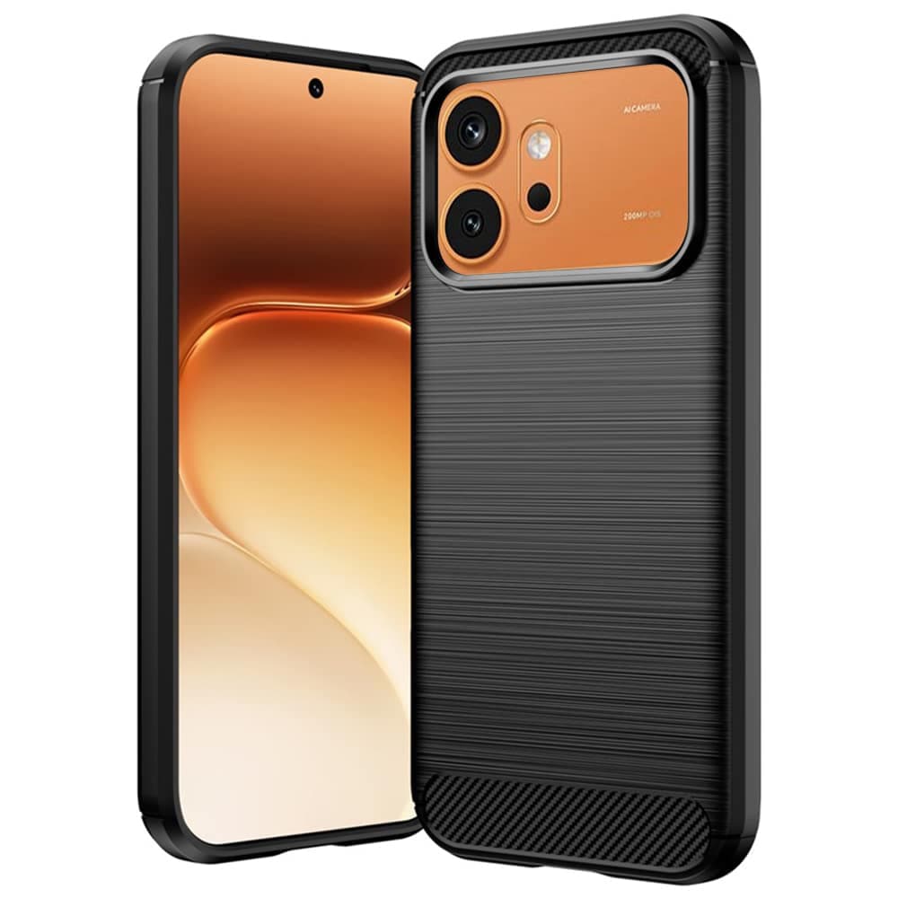 Techsuit Carbon Silicone - θήκη για Honor 600 / Pro - Μαύρο