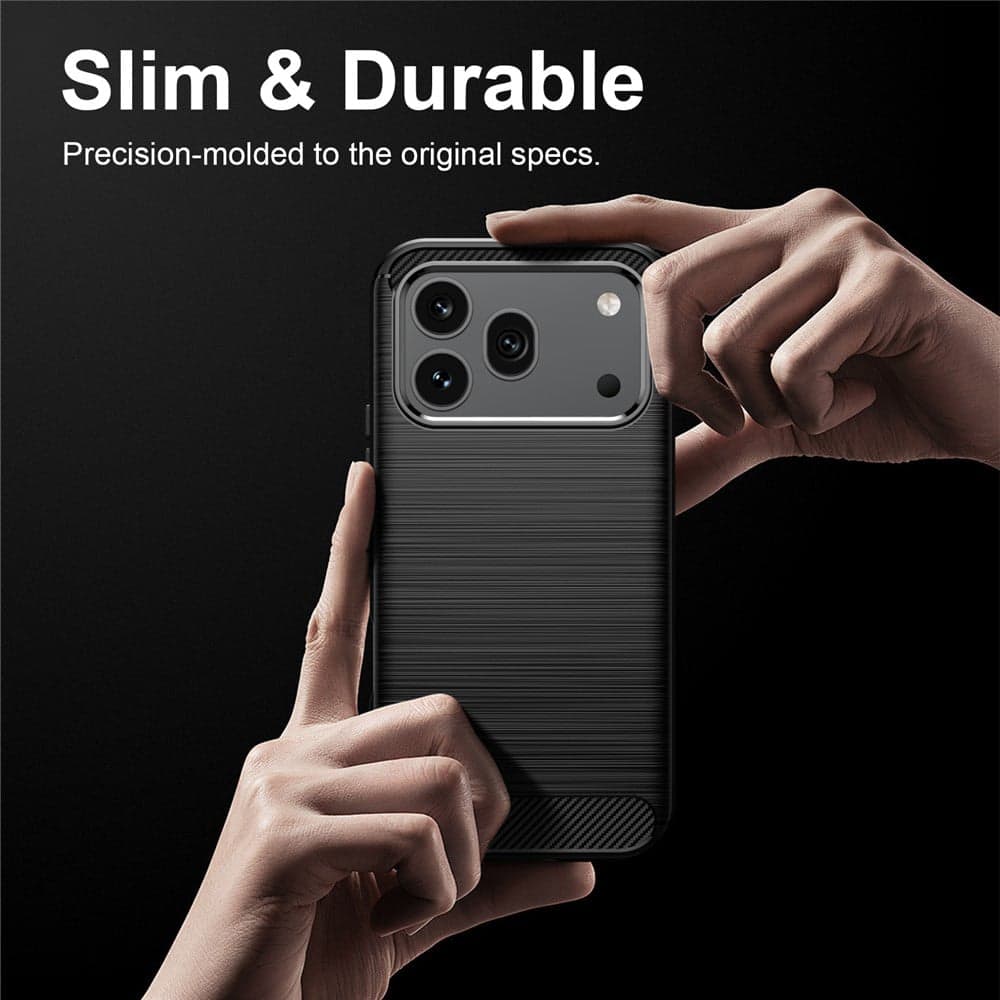 Techsuit Carbon Silicone - θήκη για Honor 600 / Pro - Μαύρο 5