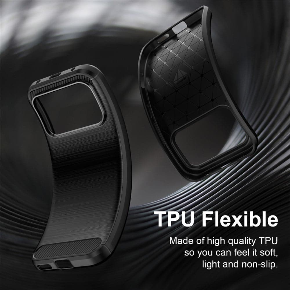 Techsuit Carbon Silicone - θήκη για Honor 600 / Pro - Μαύρο 3