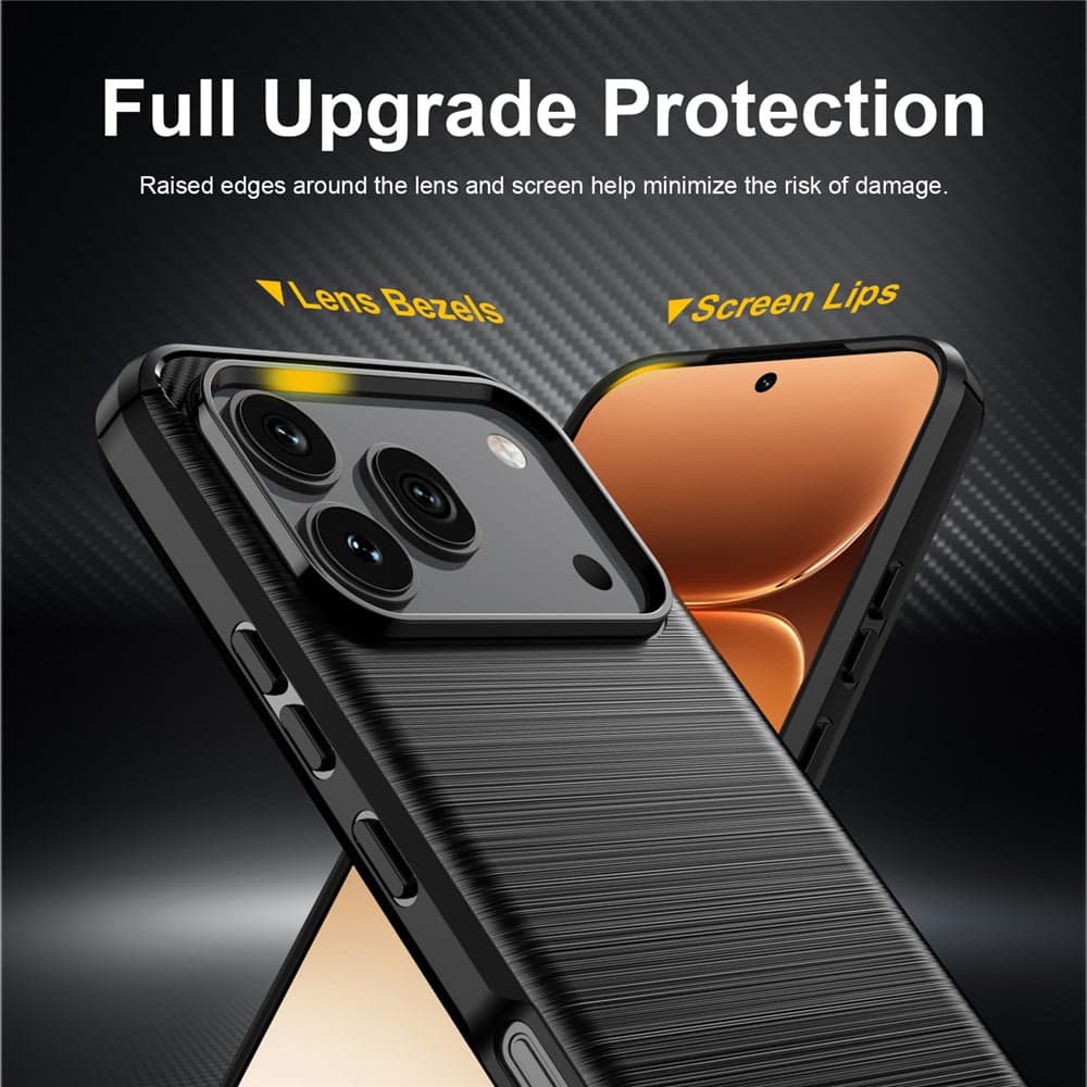 Techsuit Carbon Silicone - θήκη για Honor 600 / Pro - Μαύρο 4