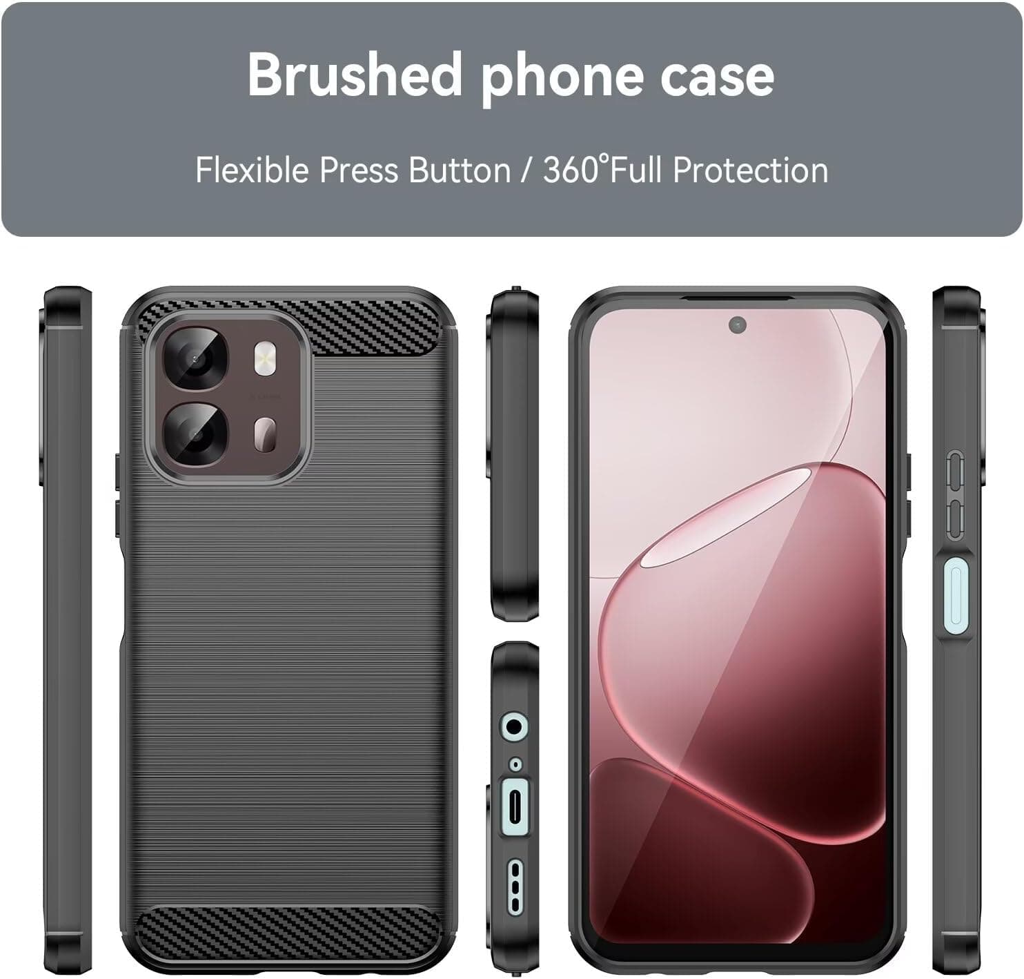 Techsuit Carbon Silicone - θήκη για Oppo A6 / A6x 4G A6k - Μπλε 2