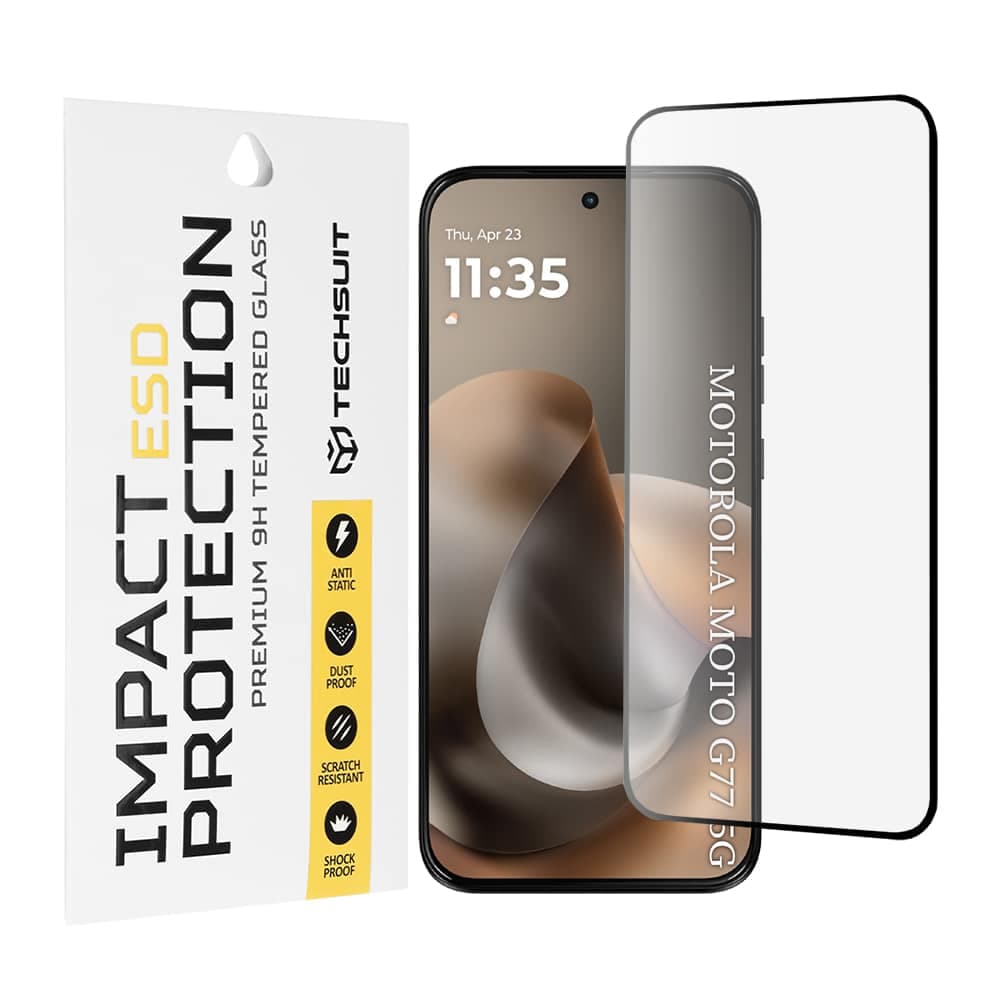 Techsuit - Γυαλί ESD - Motorola Moto G77 / G67 - Μαύρο