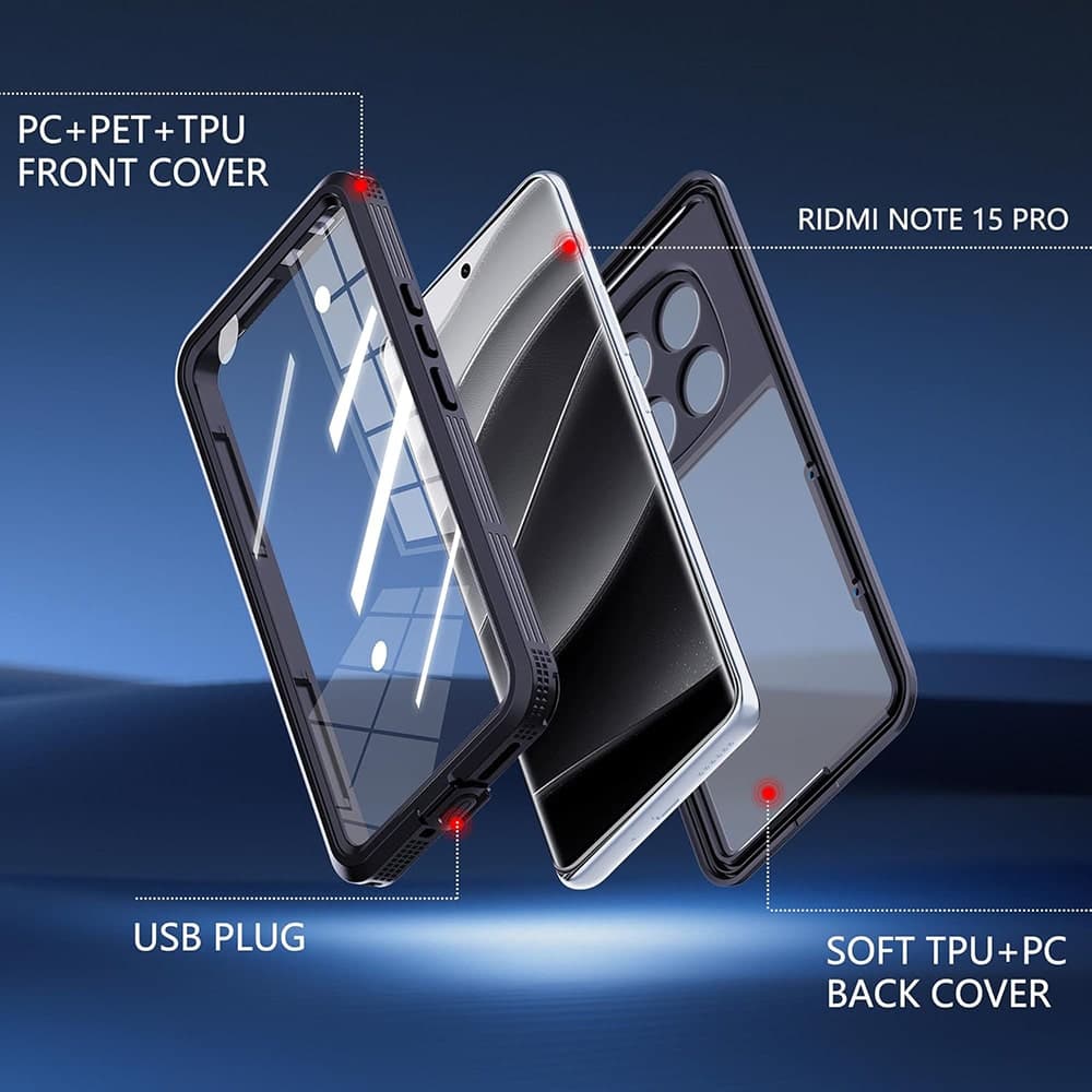 ShellBox Waterproof IP68 - θήκη για Xiaomi Redmi Note 15 Pro - Μαύρο 5