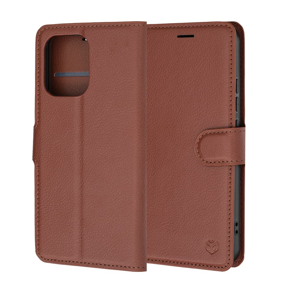 Techsuit Leather Folio - θήκη για Oppo A6 Pro 4G - Καφέ 6