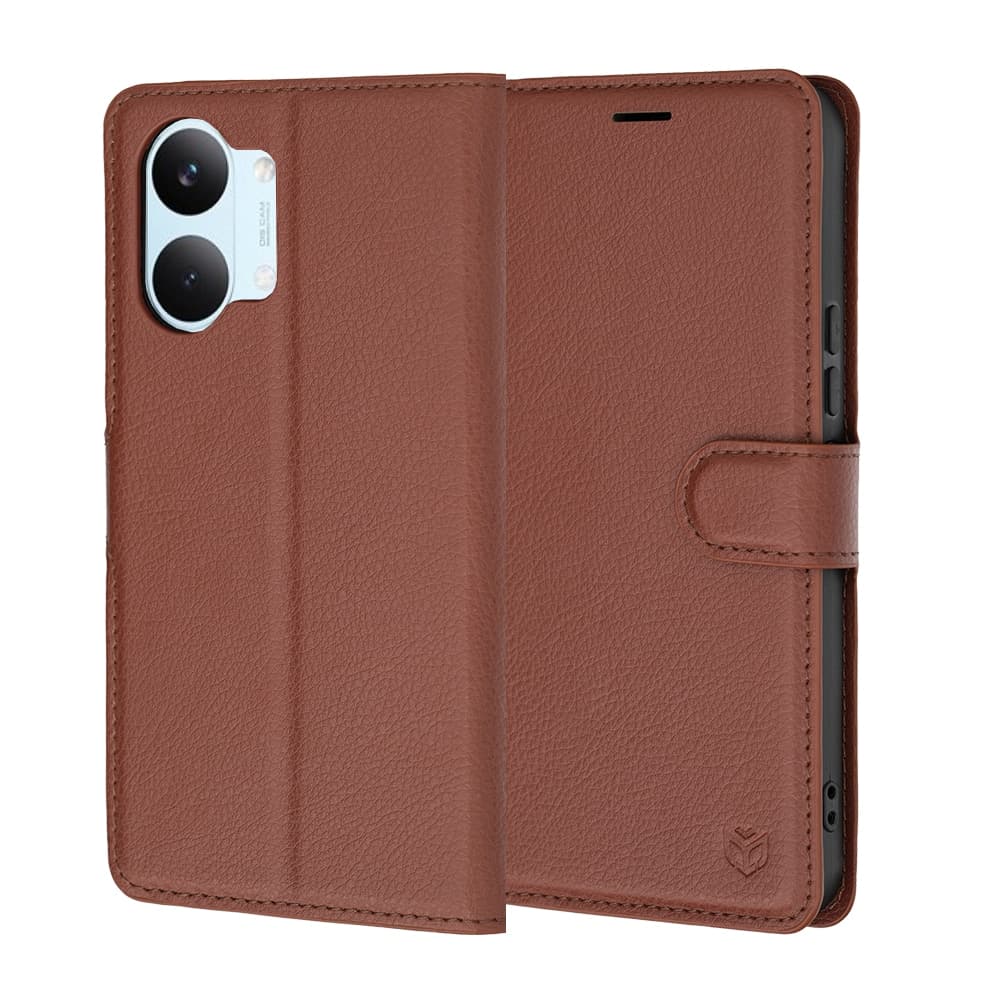 Techsuit Leather Folio - θήκη για Xiaomi Poco X8 Pro Max - Καφέ