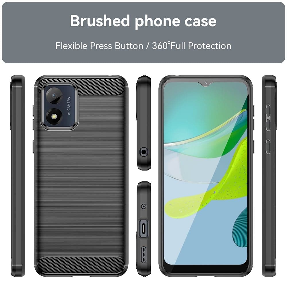 Techsuit Carbon Silicone - θήκη για Motorola Moto E13 - Μαύρο 3