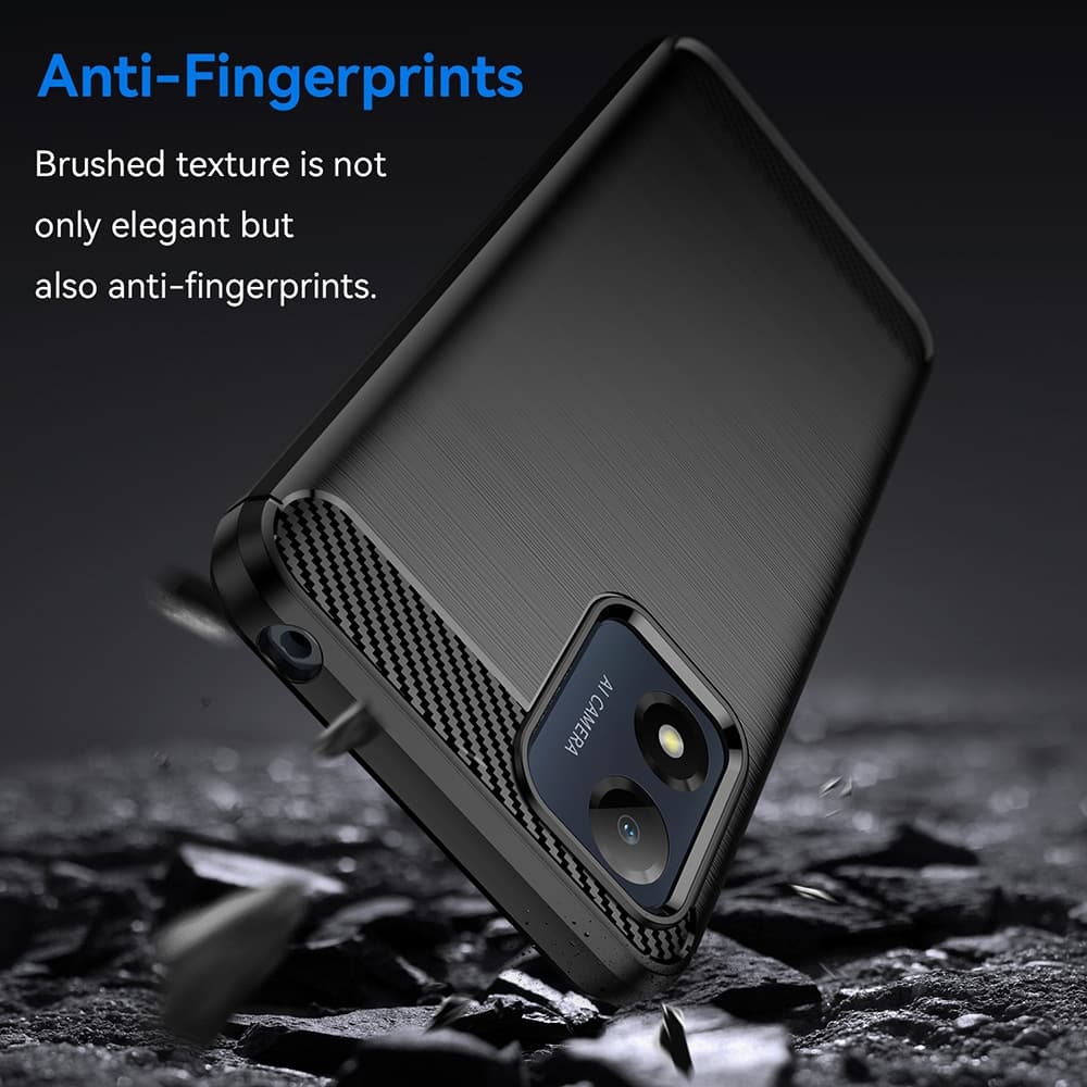 Techsuit Carbon Silicone - θήκη για Motorola Moto E13 - Μαύρο 4