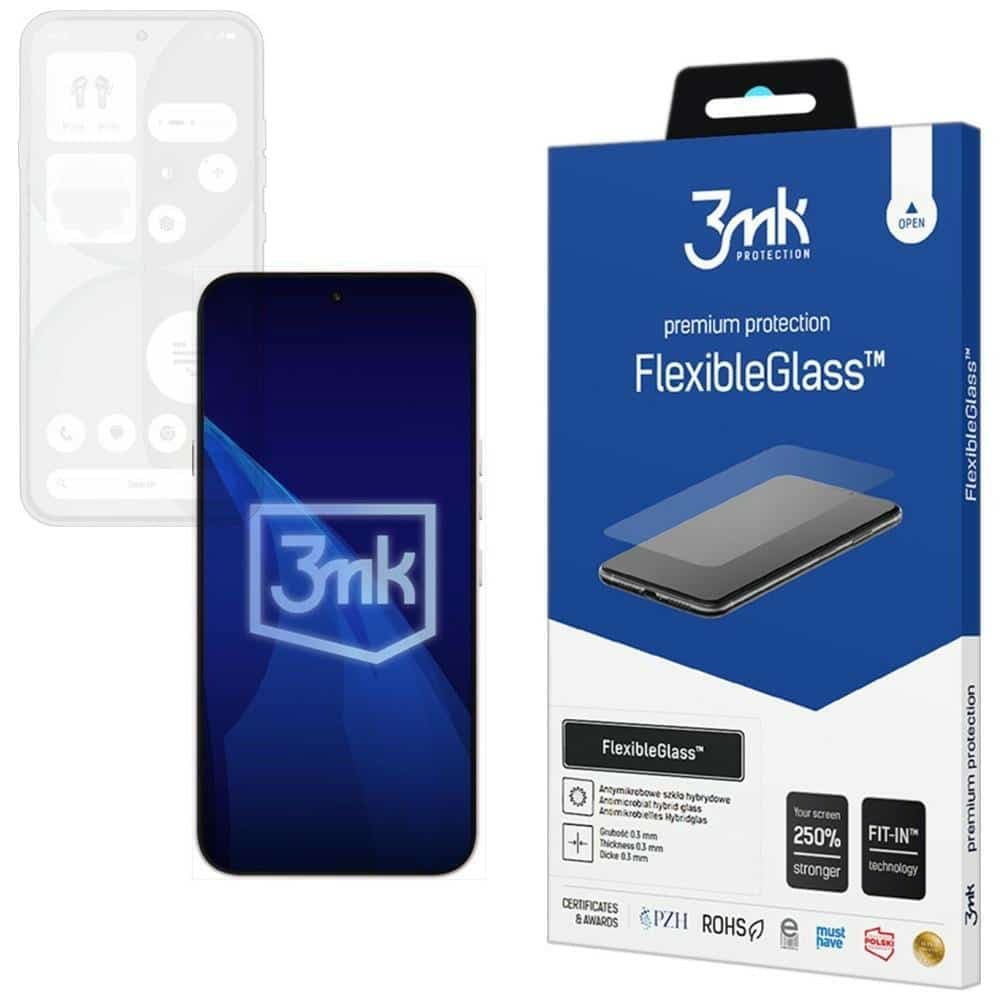 3MK FlexibleGlass Υβριδικό Γυαλί για το Τίποτα Τηλέφωνο (4a)