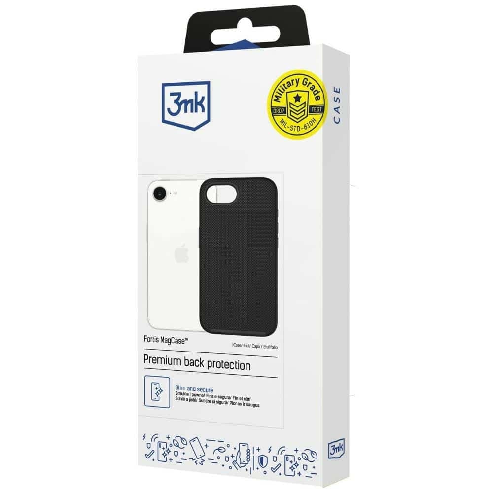 3MK Fortis MagCase - θήκη για Apple iPhone 16e / 17e - Μαύρο 3