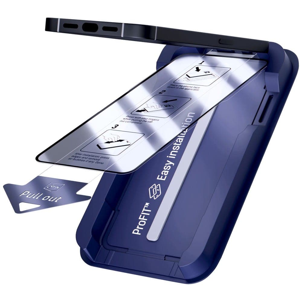 3MK HardGlass Max Σκληρυμένο Γυαλί με Εφαρμοστή για Apple iPhone 13 / 13 Pro / 14 / 16e / 17e Μαύρο 5