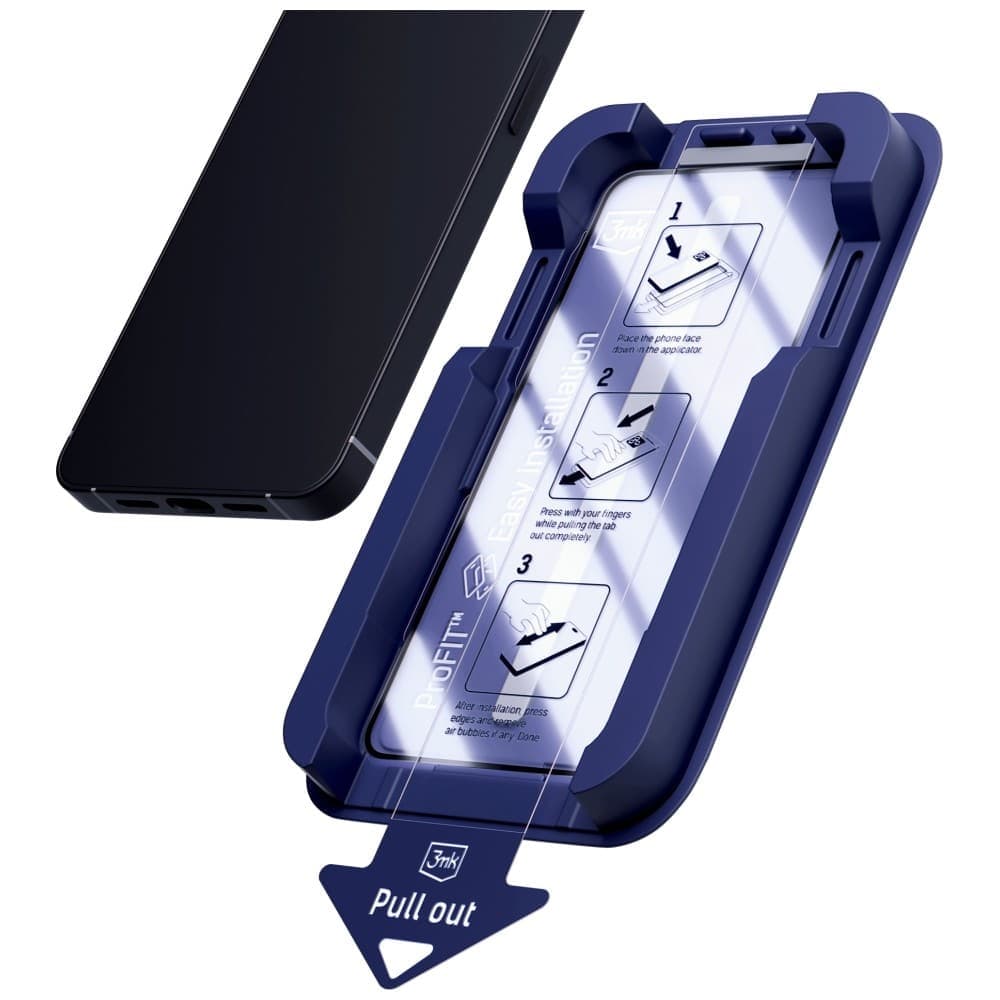 3MK HardGlass Max Σκληρυμένο Γυαλί με Εφαρμοστή για Apple iPhone 13 / 13 Pro / 14 / 16e / 17e Μαύρο 2