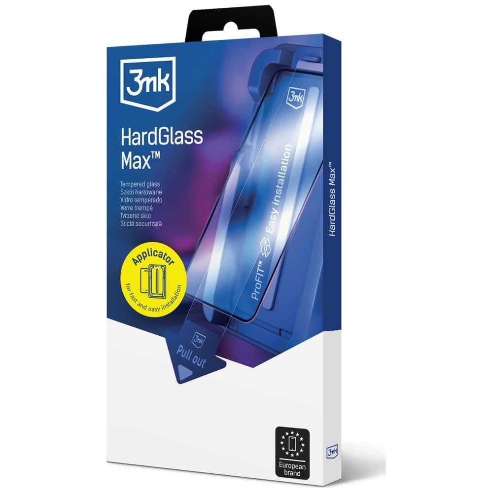 3MK HardGlass Max Σκληρυμένο Γυαλί με Εφαρμοστή για Apple iPhone 13 / 13 Pro / 14 / 16e / 17e Μαύρο 3
