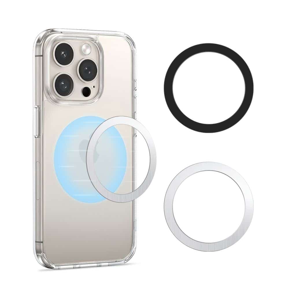Tech-Protect Mmp-110 2in1 μαγνητικός Magsafe δακτύλιος ασημί & μαύρος 3
